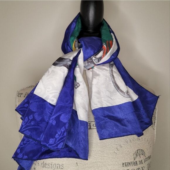Vintage equestrian scarf - Picture 3 of 5